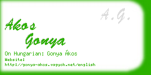 akos gonya business card