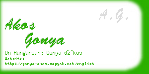akos gonya business card